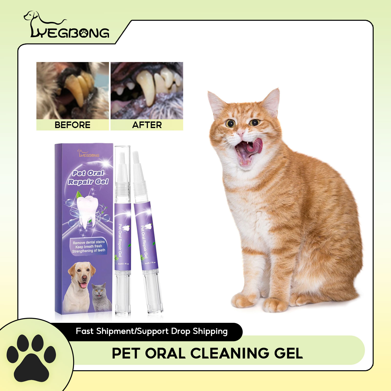 Teeth Whitening Session - Huisdier Orale Reparatie Gel Puppy Tandsteen
