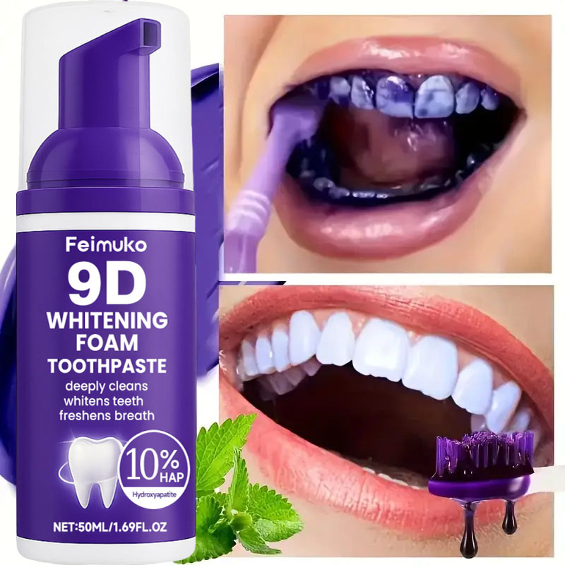 9D Paarse Tandenbleek Tandpast - Teeth Whitening Naturally recensie en prijs