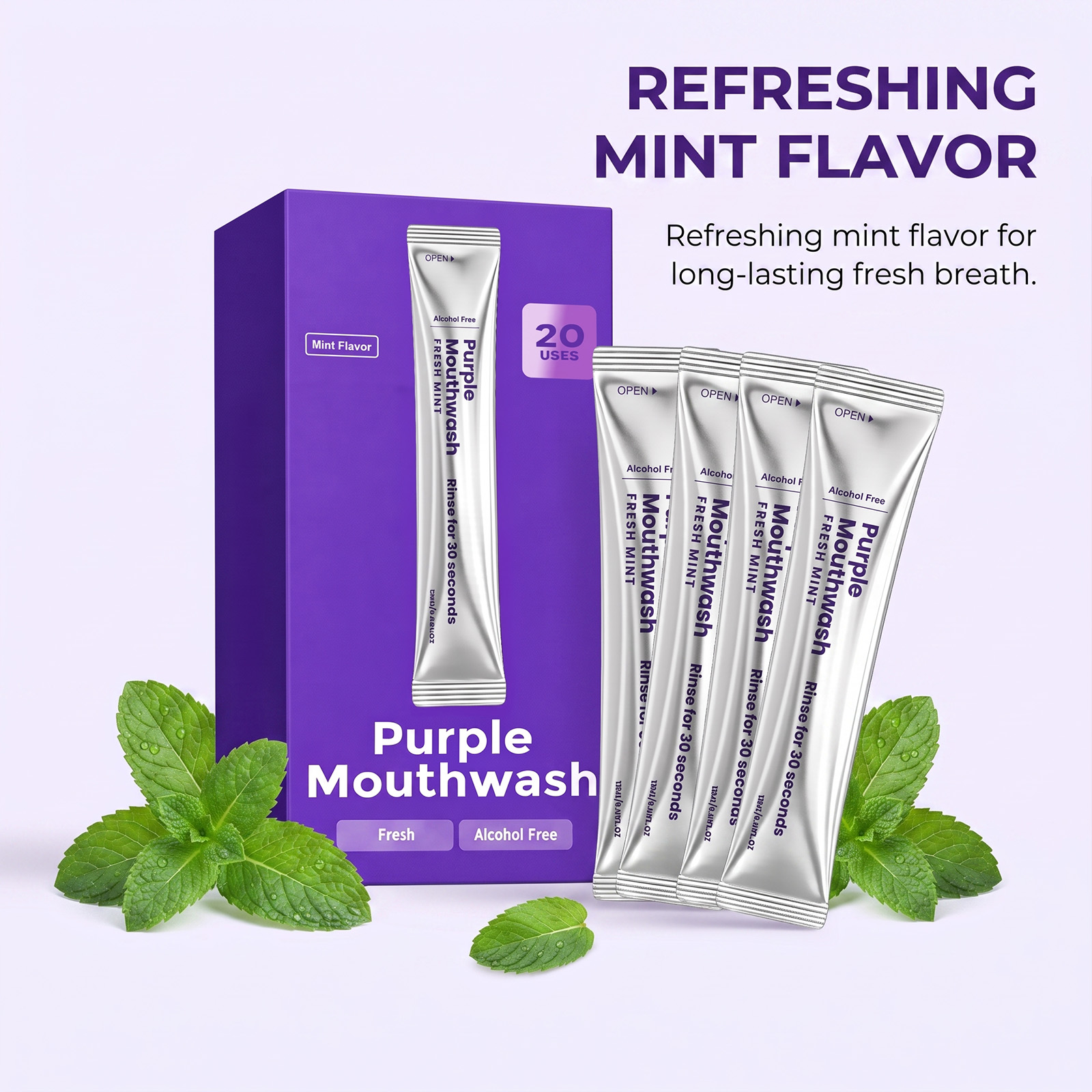 Paarse frisse mondwater verwij - Teeth Whitening Naturally recensie en prijs